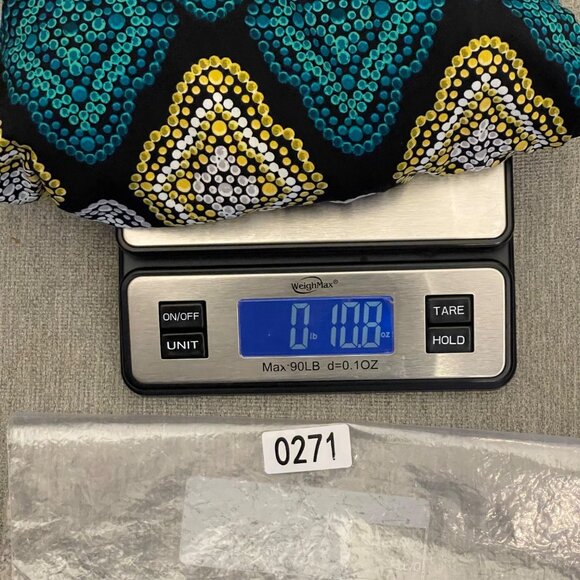 JM Collection Women's Geometric Print Top XLarge teal yellow black white - Picture 5 of 5